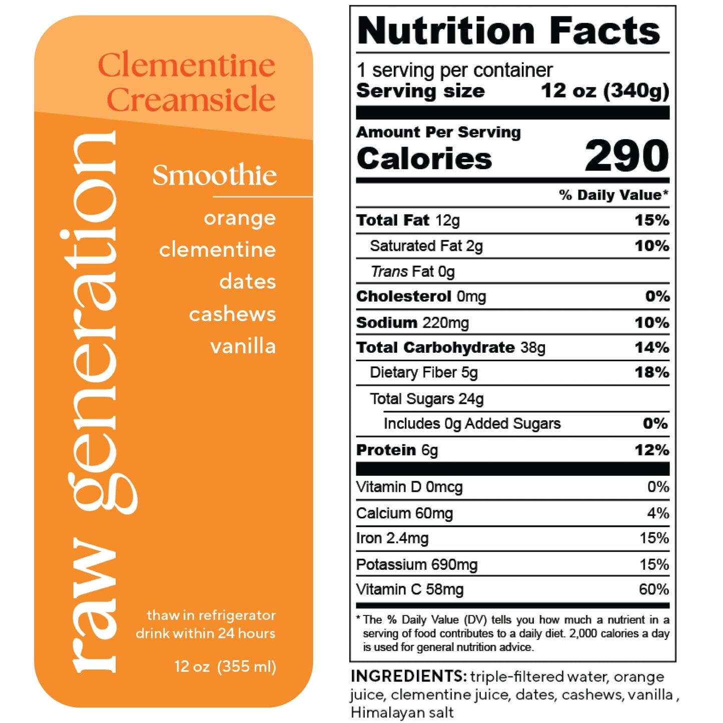 Clementine Creamsicle Smoothie