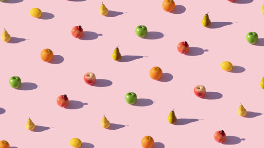 Fruit with pink background