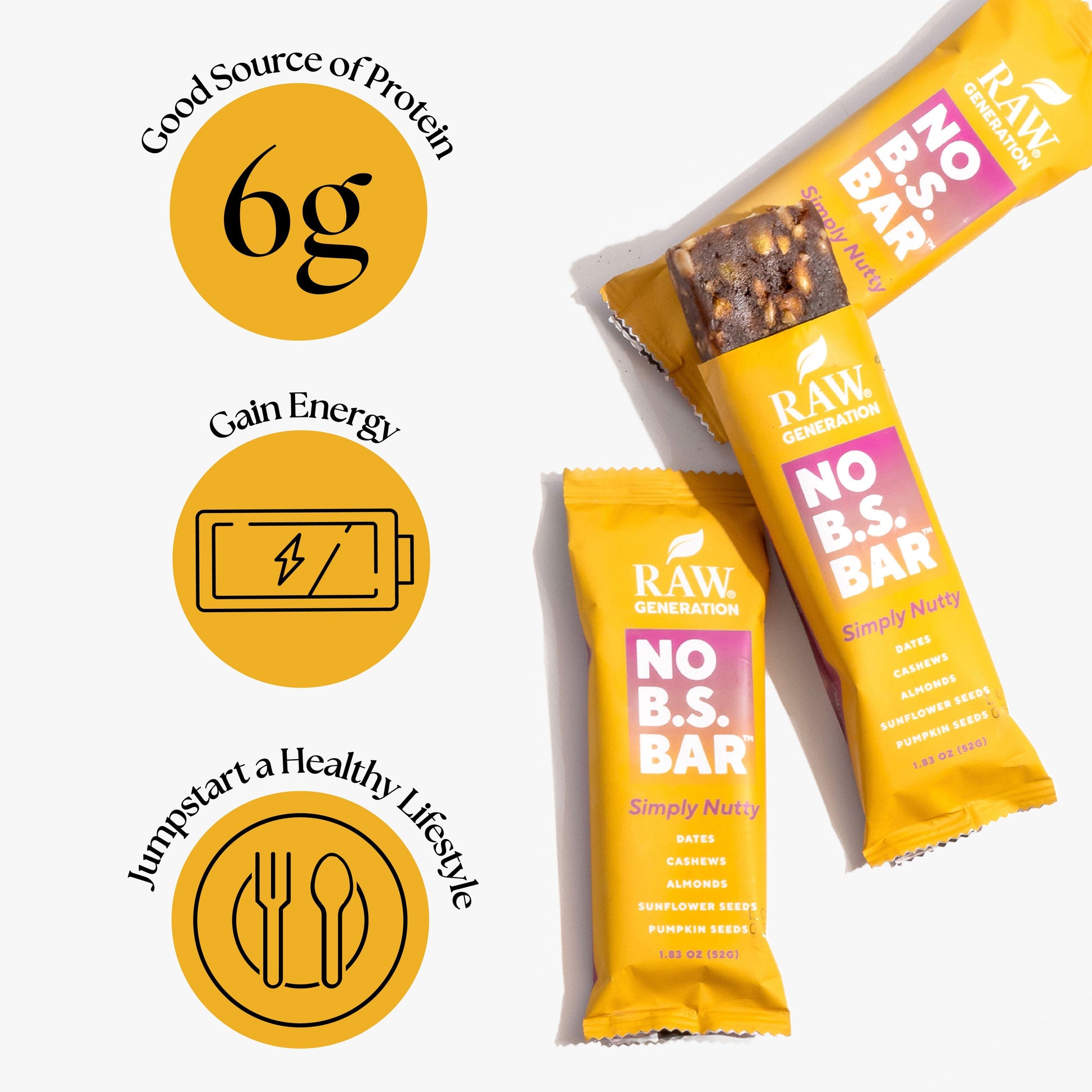 No B.S. Healthy Snack Bars with Protein | Raw Generation – Raw Generation,  Inc.