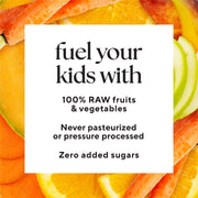 Sippers for Kids juice box featuring a colorful array of fruits, promoting a healthy, delicious way for children to consume 40 fruits and vegetables weekly.