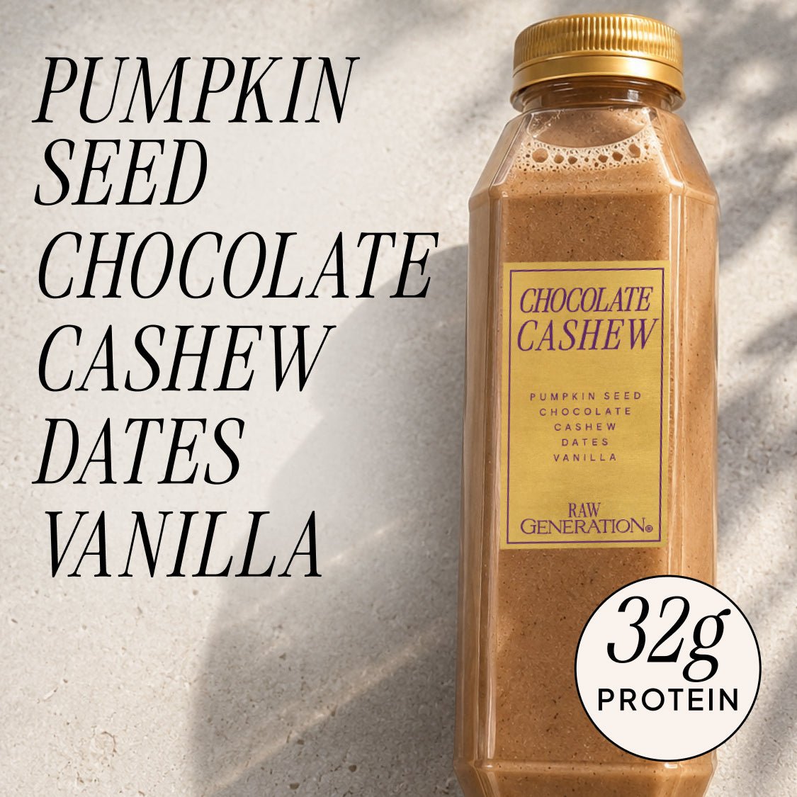 Chocolate Cashew (30g protein) - Raw Generation