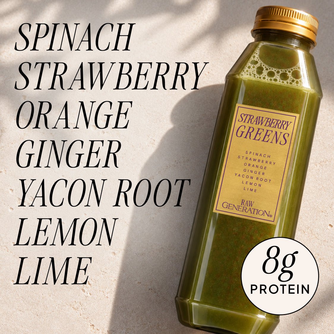 Strawberry Greens Juice - Raw Generation