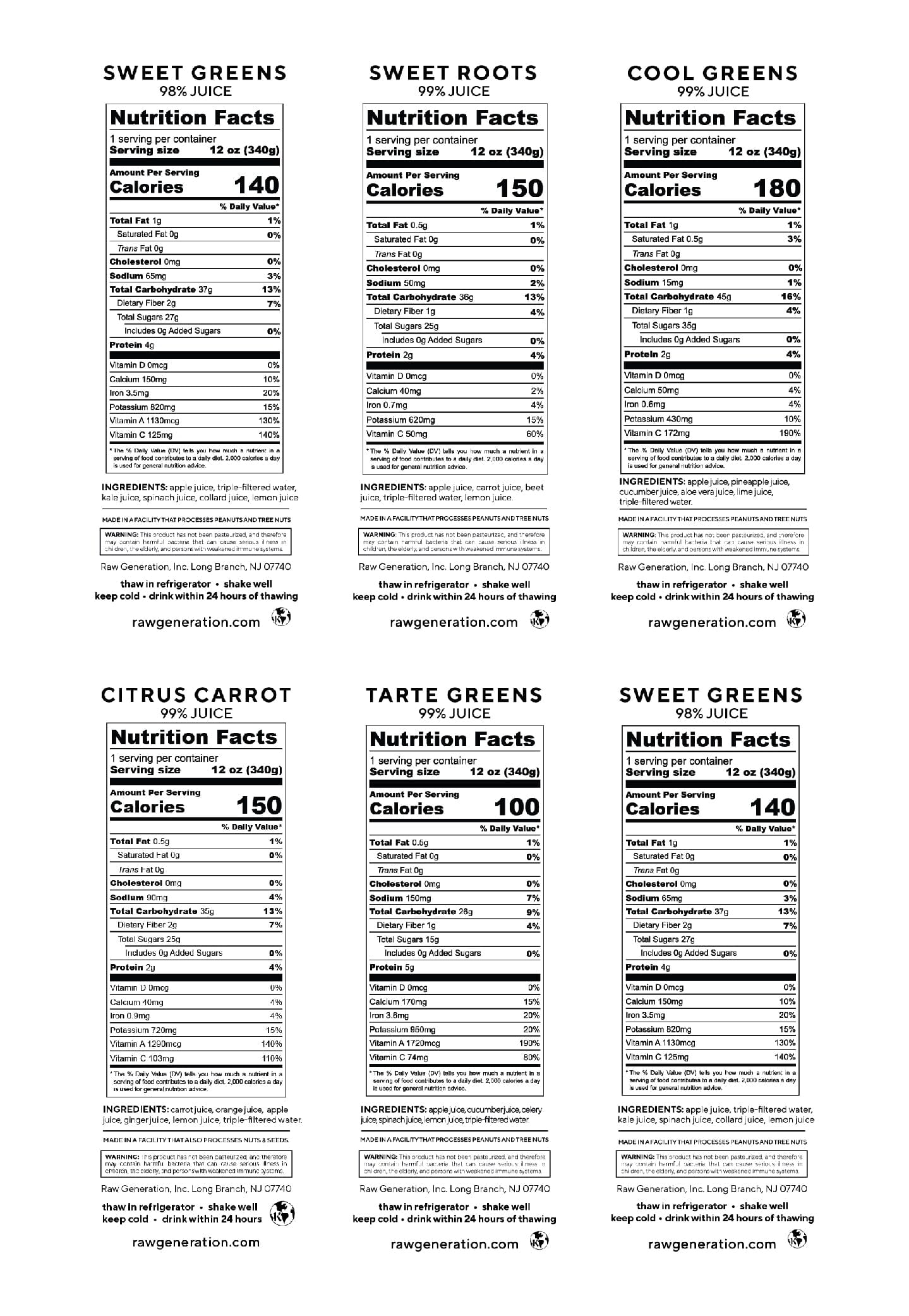 BestSellers Variety Pack Raw Generation, Inc.