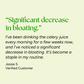 Customer testimonial highlighting reduced bloating from daily Celery Juice Pack, praised by Jessie S., a verified customer, emphasizing gut health and detox benefits.