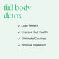 Deep Detox Cleanse promotional graphic highlighting benefits: Lose weight, improve gut health, eliminate cravings, enhance digestion with nature’s detoxifier, chlorophyll.