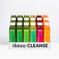 Skinny Cleanse® juice kit with 18 bottles of nutrient-rich blends, including Sweet Greens and Citrus Carrot, designed for detox and weight loss.