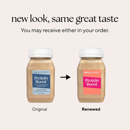 Protein Boost™ (2 Count) package, featuring two bottles designed to enhance daily nutrition. Bottles prominently display the product name and essential benefits on their labels.