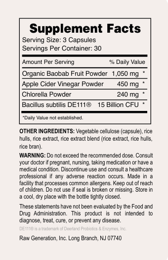 Gute Restore Supplement Facts nutrition facts