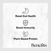 Sleep Boost™ (2-Count) bottles on a white marble surface, featuring black text and symbols. Designed to enhance sleep with natural ingredients.