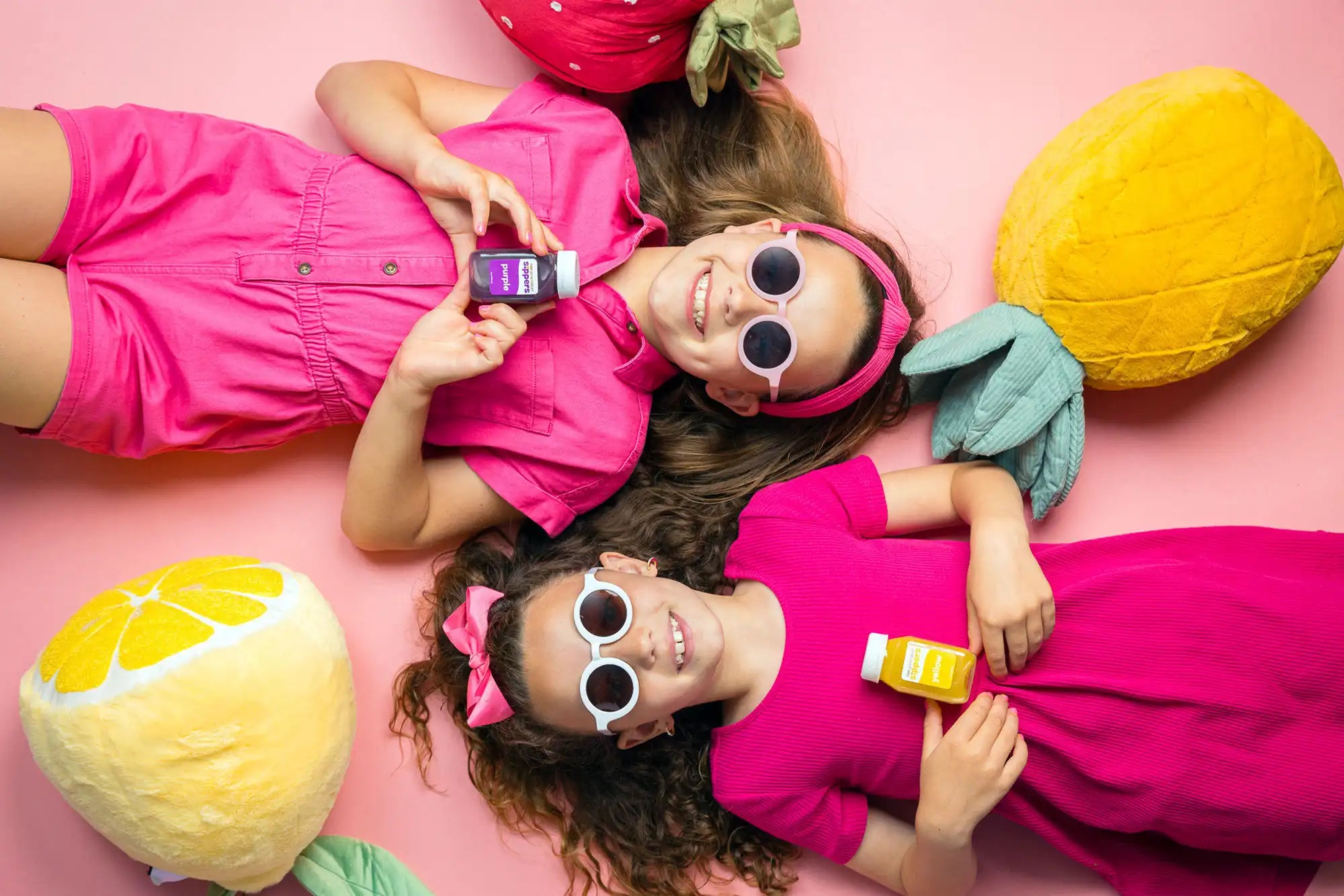 Two girls enjoying the Sippers juices