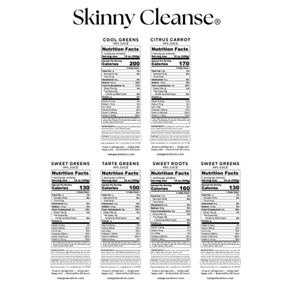 Skinny Cleanse nutrition facts. 