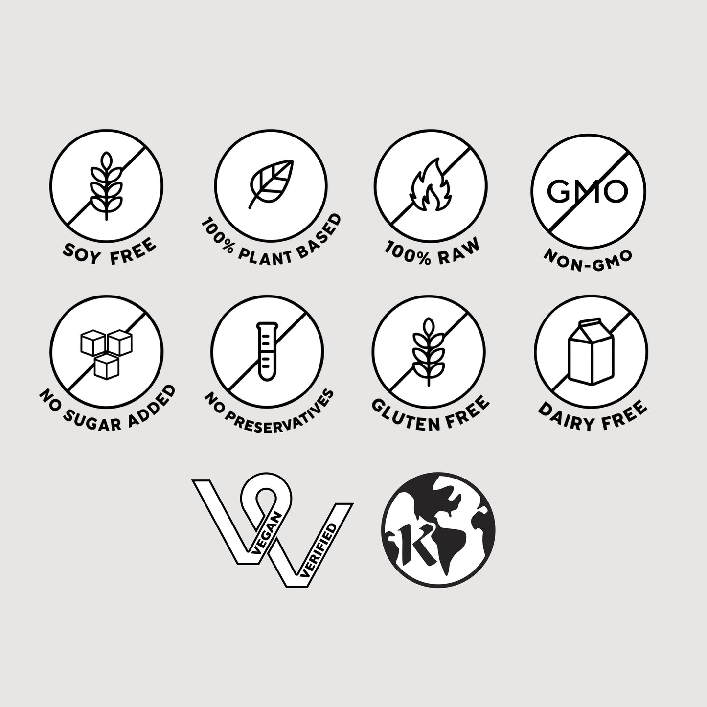 Green Routine® icons: leaf, no fire, no chemicals, cubes. Represents chlorophyll-rich juices and smoothies, promoting wellness and eliminating cravings with raw, vegan ingredients.