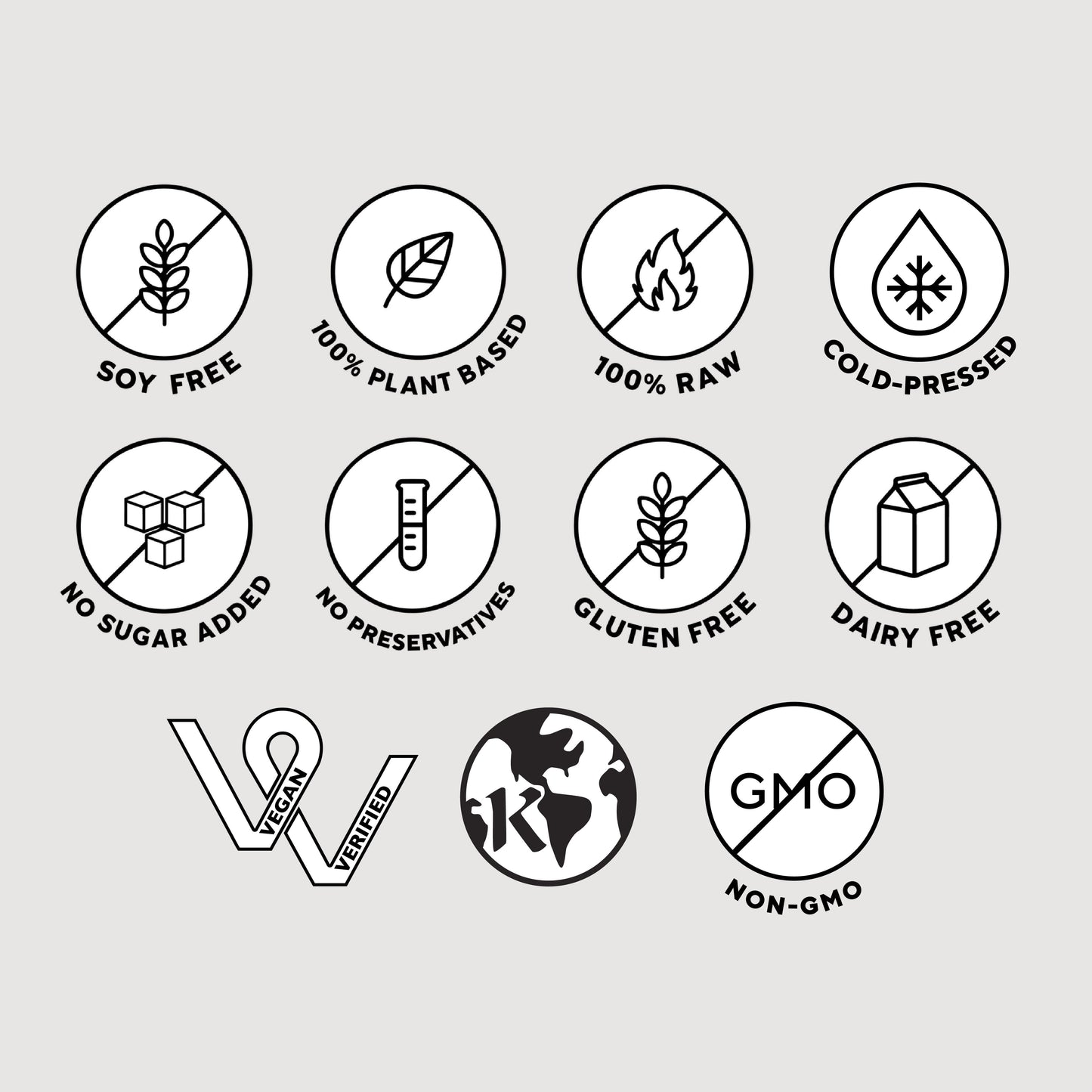 Cool Greens product icons include a leaf, no fire sign, and test tube, highlighting its aloe vera benefits for skin and teeth health.