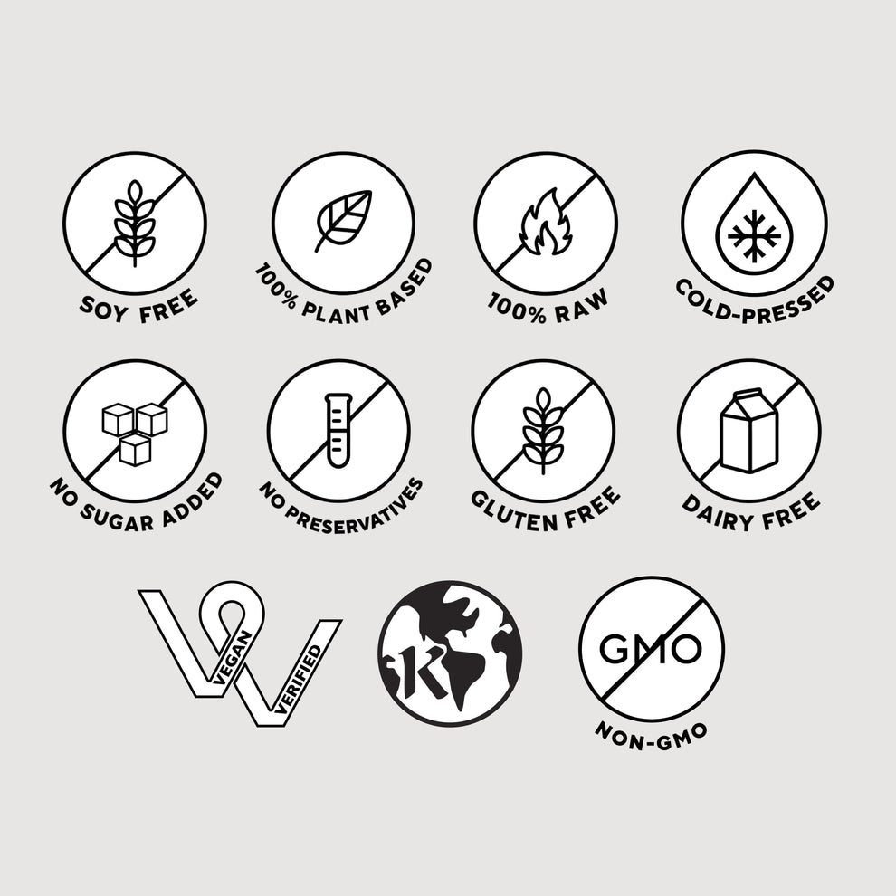 Cool Greens product icons include a leaf, no fire sign, and test tube, highlighting its aloe vera benefits for skin and teeth health.